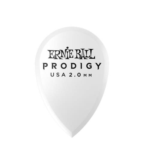 ERNIE BALL-ピック2.0MM WHITE TEARDROP PRODIGY PICKS 6-PACK