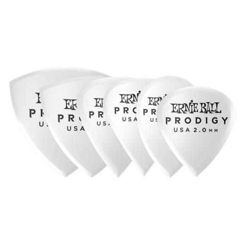 ERNIE BALL-ピック
2.0MM WHITE MULTIPACK PRODIGY PICKS 6-PACK