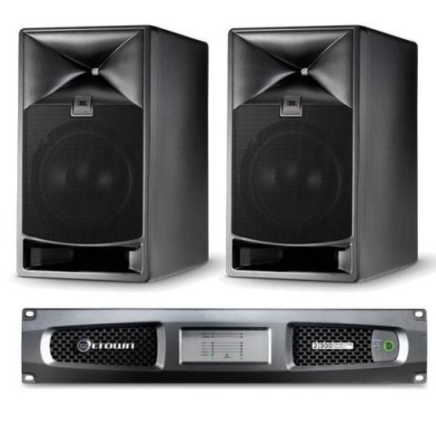 JBL PROFESSIONAL-スタジオモニタースピーカーシステムLSR708i DSPアンプセット