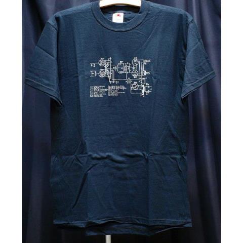 --TシャツBlue, Schematic, Medium