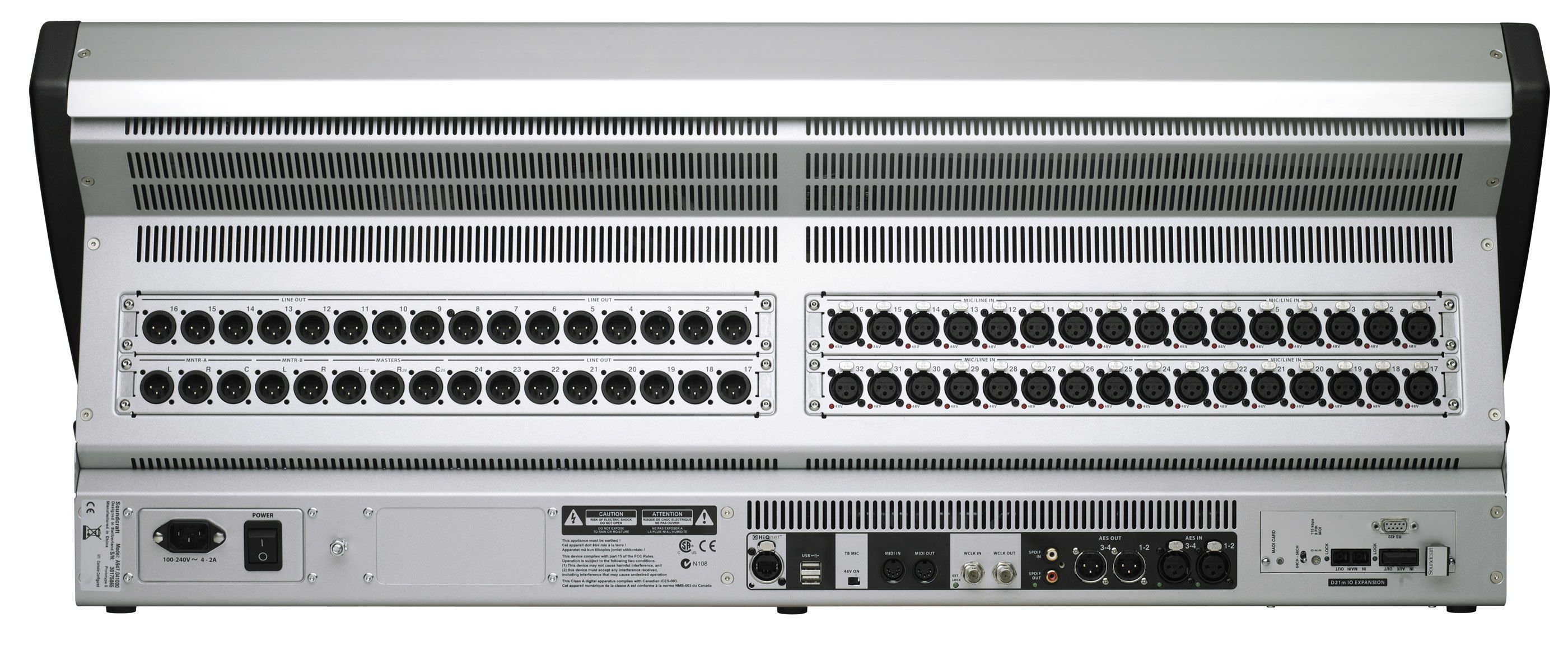 Vi1 - 32 Dual PSU (No MADI)背面画像 Vi1 - 32 Dual PSU (No MADI)背面画像