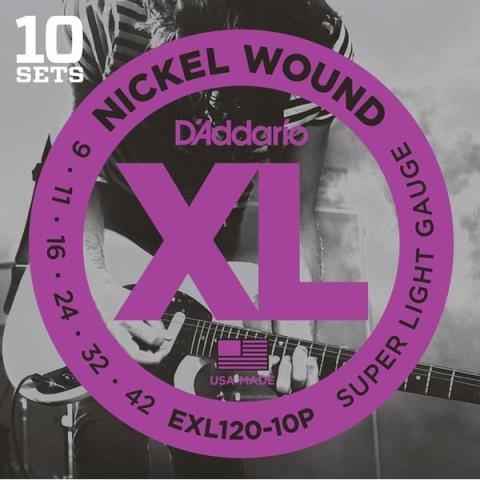 D'Addario-エレキギター弦10パックセットEXL120-10P Super Light 09-42