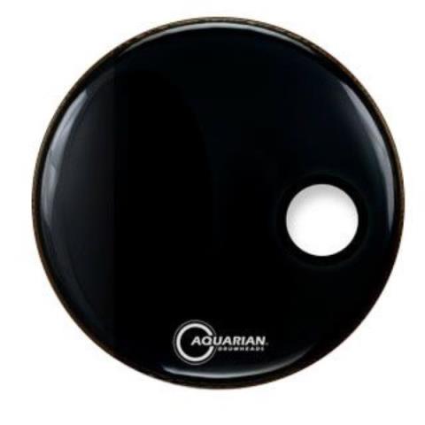 AQUARIAN-バスドラムヘッドGloss Black SMPTCC22BK Bass Drum 22"