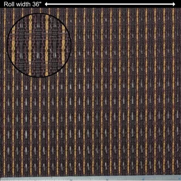 Grill Cloth  Vintage Oxblood, Gold Stripe, 36" Wideサムネイル