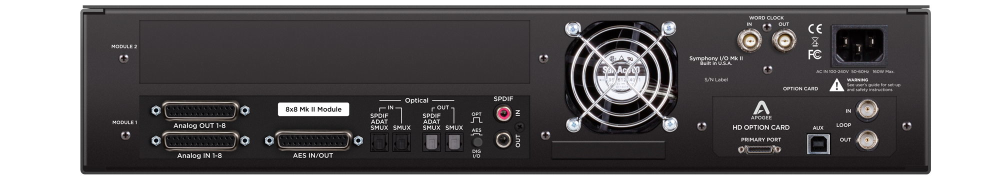 Symphony I/O Mk II 8 x 8 Pro Tools HD背面画像 Symphony I/O Mk II 8 x 8 Pro Tools HD背面画像