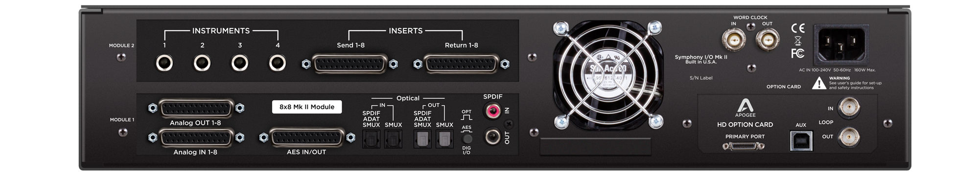 Symphony I/O Mk II 8 x 8 + 8MP Pro Tools HD背面画像 Symphony I/O Mk II 8 x 8 + 8MP Pro Tools HD背面画像