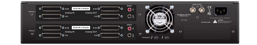 Symphony I/O Mk II 32 x 32 Analog I/O TB背面画像 Symphony I/O Mk II 32 x 32 Analog I/O TB背面画像