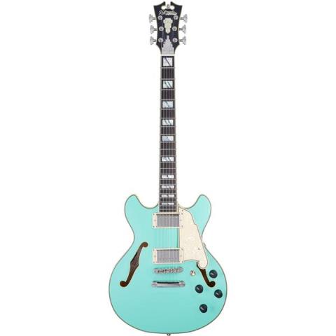 D'Angelico-セミアコギターMini DC Limited Edition Matte Surf Green