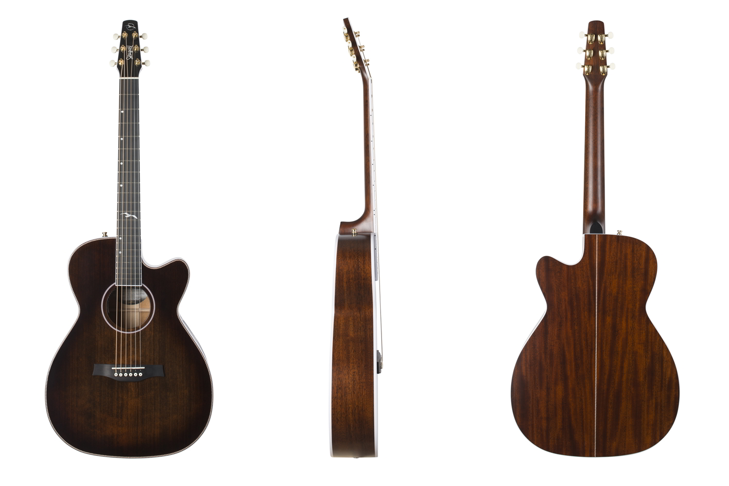 Artist Mosaic CH CW Bourbon Burst GT EQ背面画像 Artist Mosaic CH CW Bourbon Burst GT EQ背面画像