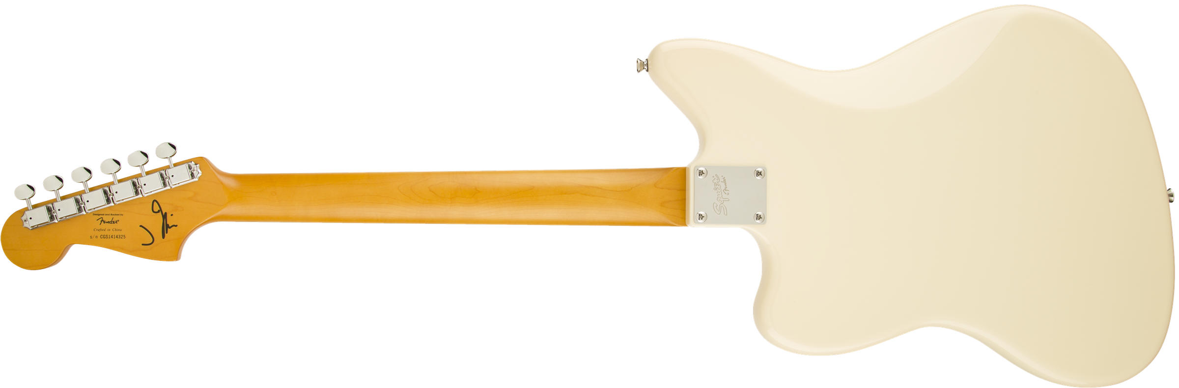 Squier J Mascis Jazzmaster Vintage White背面画像 Squier J Mascis Jazzmaster Vintage White背面画像