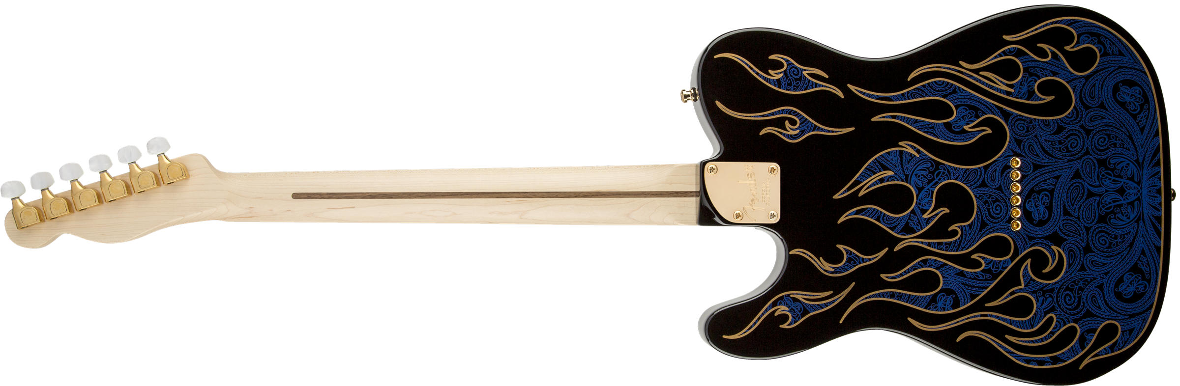 James Burton Telecaster Maple Fingerboard, Blue Paisley Flames背面画像 James Burton Telecaster Maple Fingerboard, Blue Paisley Flames背面画像