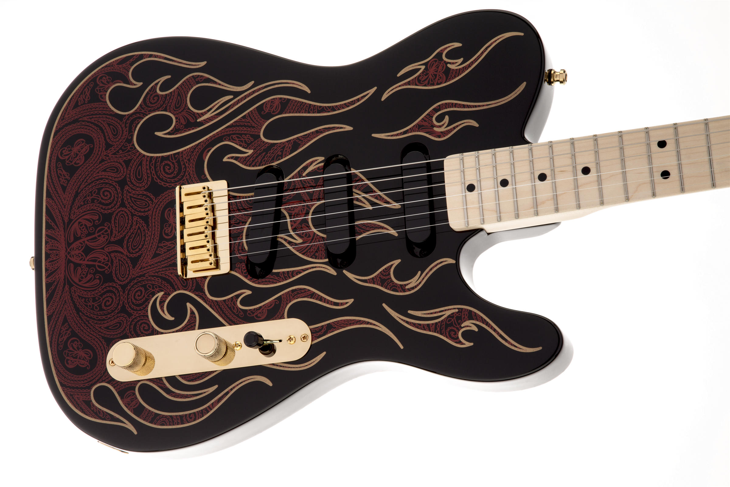 James Burton Telecaster Maple Fingerboard, Red Paisley Flames追加画像 James Burton Telecaster Maple Fingerboard, Red Paisley Flames追加画像