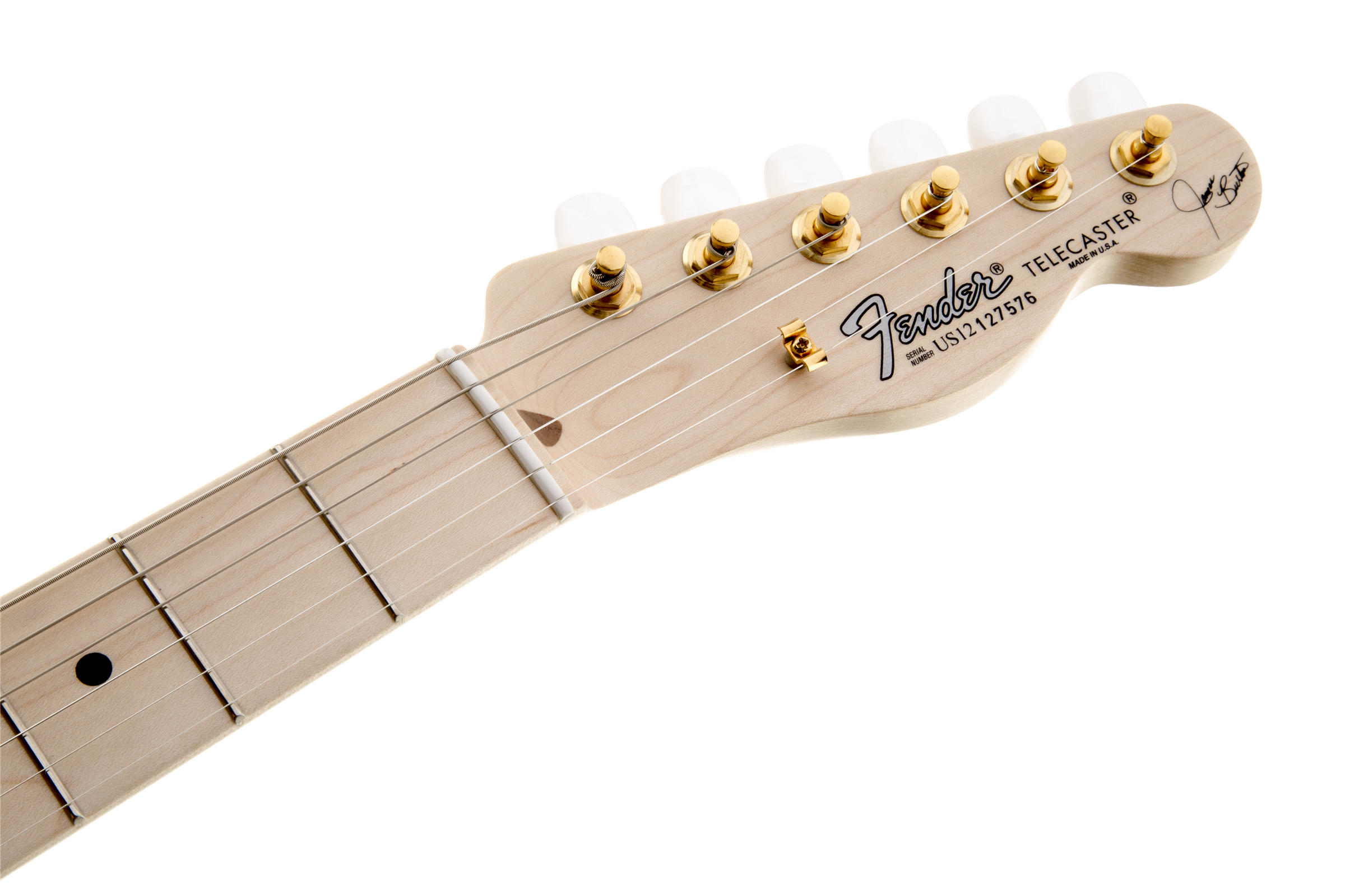 James Burton Telecaster  Maple Fingerboard, Red Paisley Flamesヘッド画像