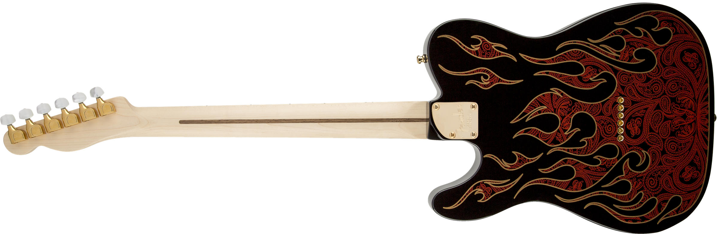 James Burton Telecaster Maple Fingerboard, Red Paisley Flames背面画像 James Burton Telecaster Maple Fingerboard, Red Paisley Flames背面画像
