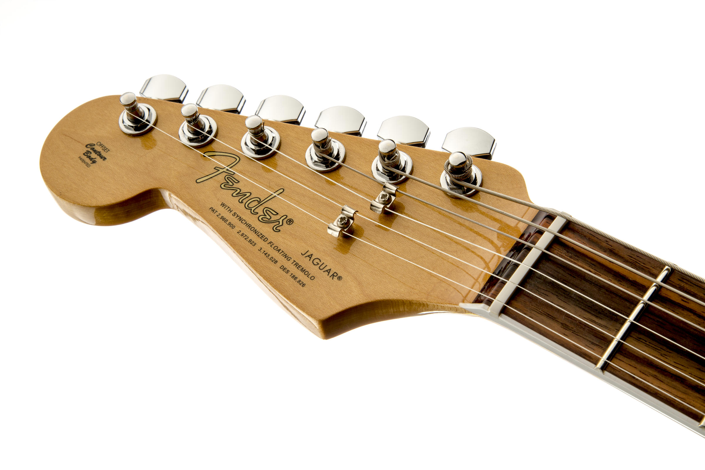 Kurt Cobain Jaguar Left-Handed, Rosewood Fingerboard, 3-Color Sunburstヘッド画像 Kurt Cobain Jaguar Left-Handed, Rosewood Fingerboard, 3-Color Sunburstヘッド画像