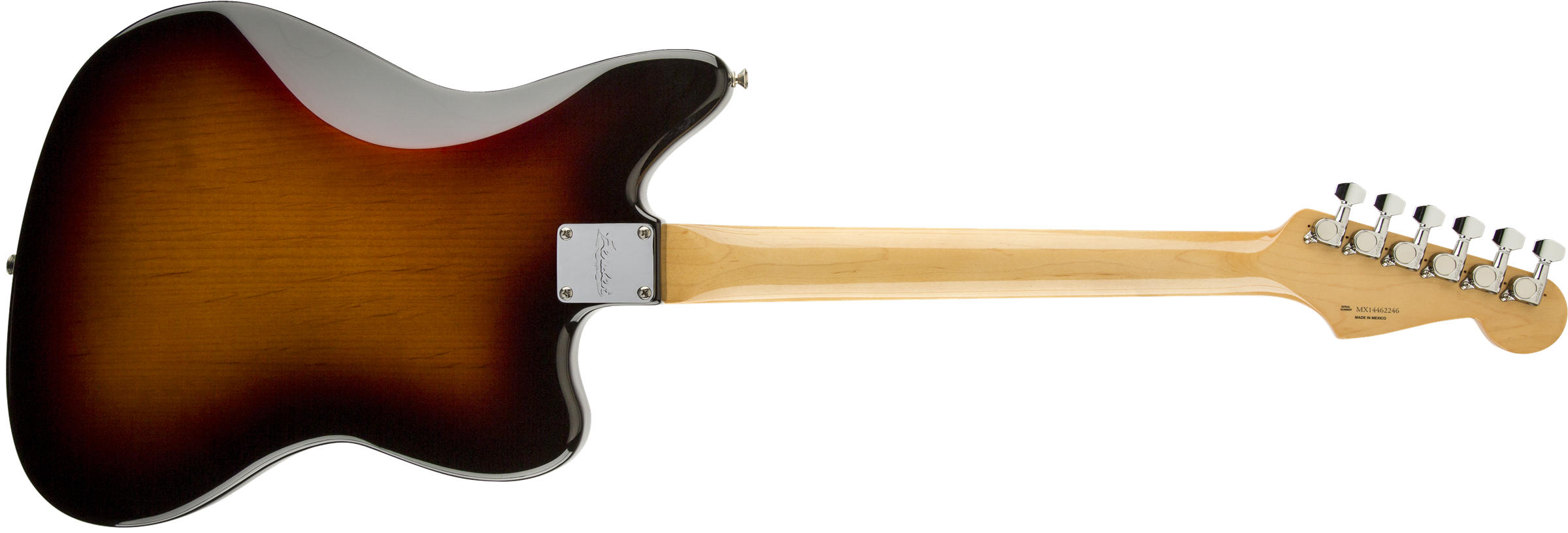 Kurt Cobain Jaguar Left-Handed, Rosewood Fingerboard, 3-Color Sunburst背面画像 Kurt Cobain Jaguar Left-Handed, Rosewood Fingerboard, 3-Color Sunburst背面画像