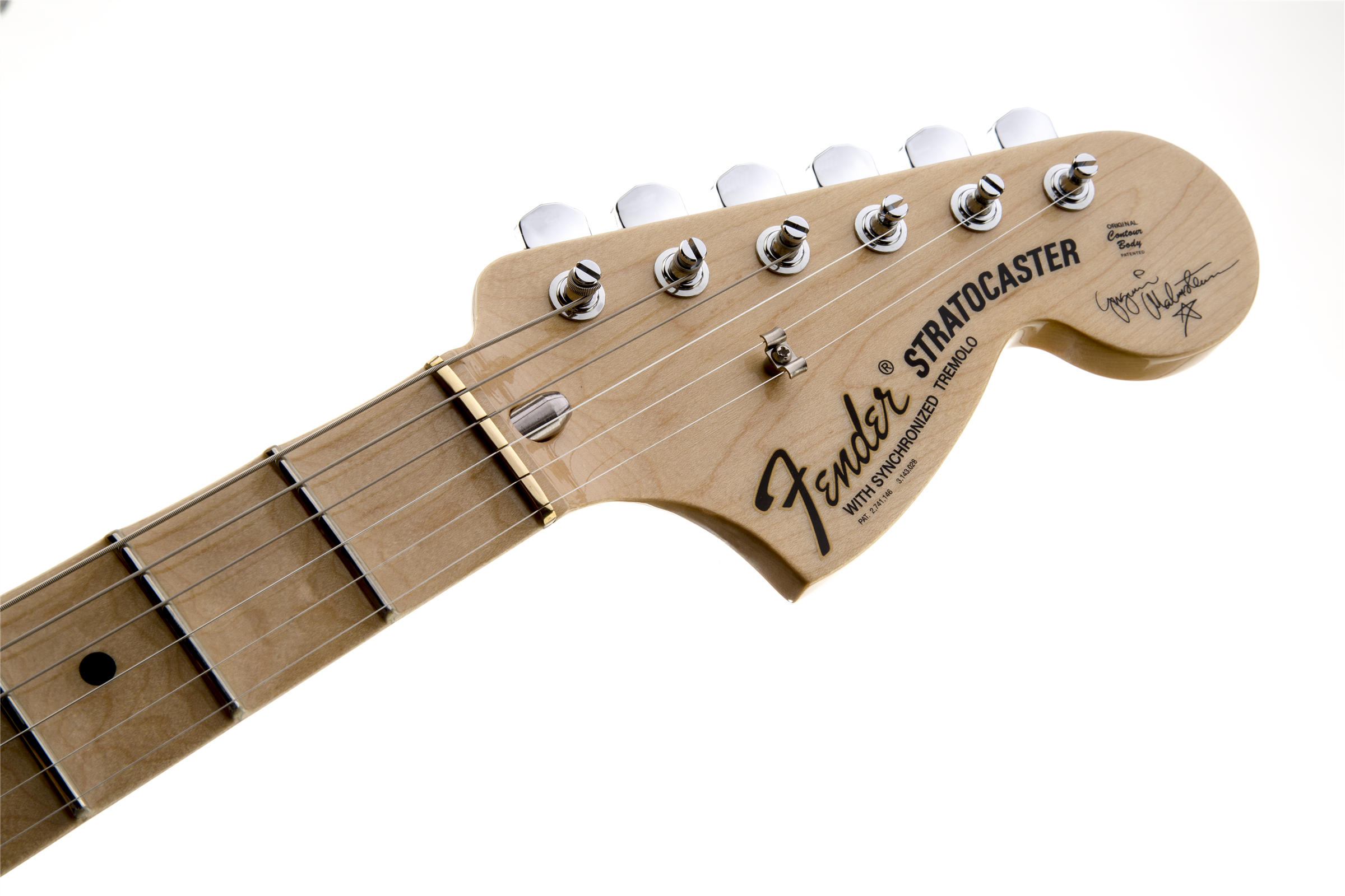 Yngwie Malmsteen Stratocaster Scalloped Maple Fingerboard, Vintage Whiteヘッド画像