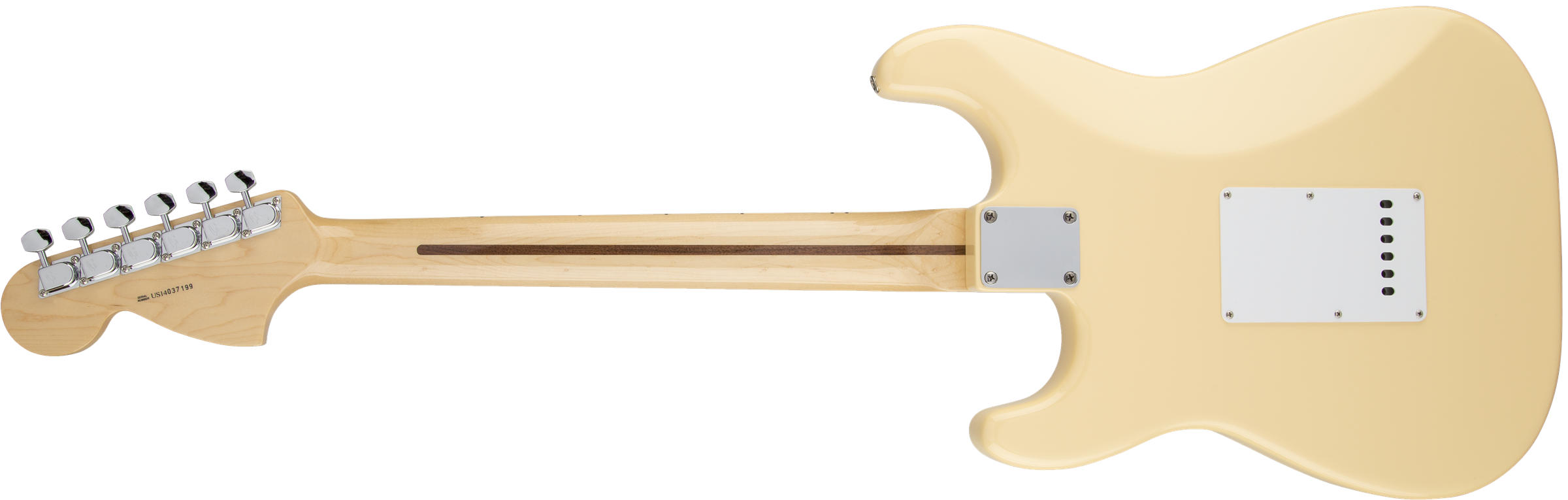 Yngwie Malmsteen Stratocaster Scalloped Maple Fingerboard, Vintage White背面画像