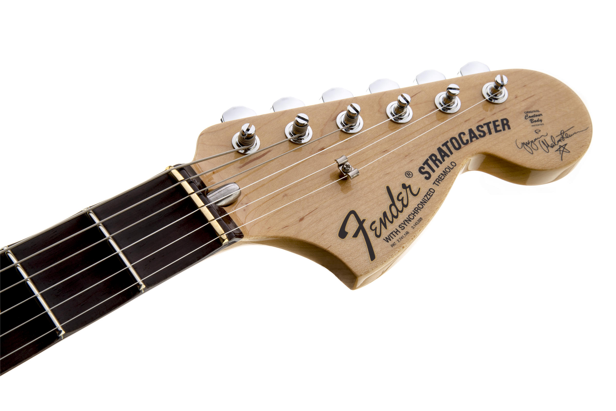 Yngwie Malmsteen Stratocaster Scalloped Rosewood Fingerboard, Vintage Whiteヘッド画像