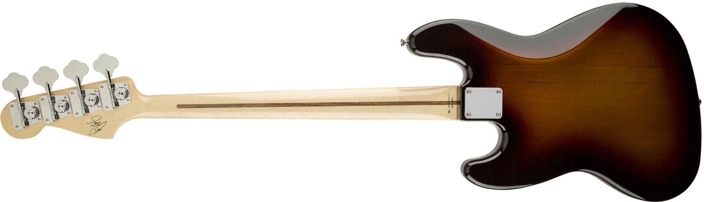Geddy Lee Jazz Bass, Maple Fingerboard, 3-Color Sunburst背面画像 Geddy Lee Jazz Bass, Maple Fingerboard, 3-Color Sunburst背面画像