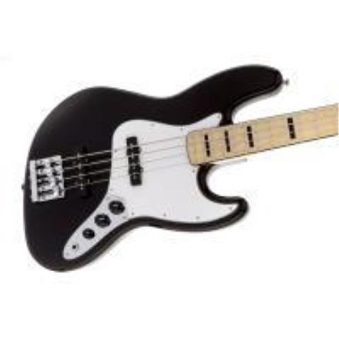 Fender-ジャズベースGeddy Lee Jazz Bass, Maple Fingerboard, Black, 3-Ply White Pickguard