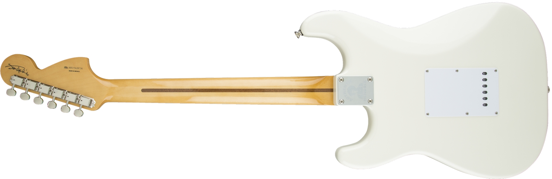 Jimi Hendrix Stratocaster Maple Fingerboard, Olympic White背面画像 Jimi Hendrix Stratocaster Maple Fingerboard, Olympic White背面画像