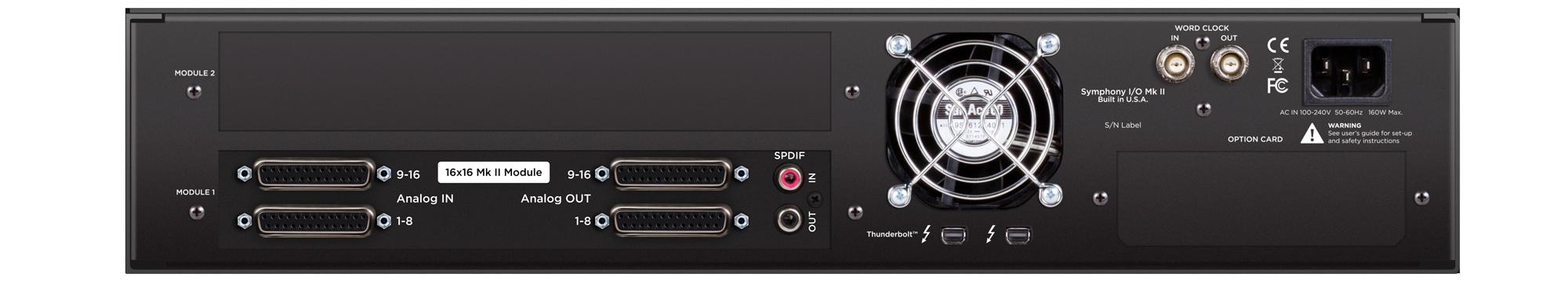 Symphony I/O Mk II 16 x 16 TB背面画像 Symphony I/O Mk II 16 x 16 TB背面画像