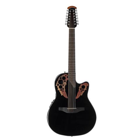 Ovation-12弦エレクトリックアコースティックギターCE4412-5-G BLK Celebrity Elite 12-String Mid Depth