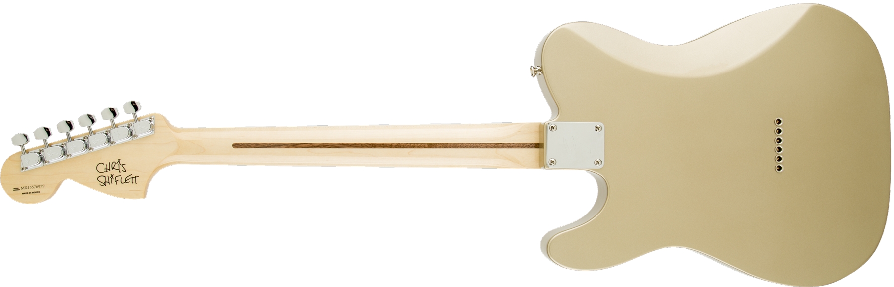 Chris Shiflett Telecaster Deluxe, Rosewood Fingerboard, Shoreline Gold背面画像 Chris Shiflett Telecaster Deluxe, Rosewood Fingerboard, Shoreline Gold背面画像