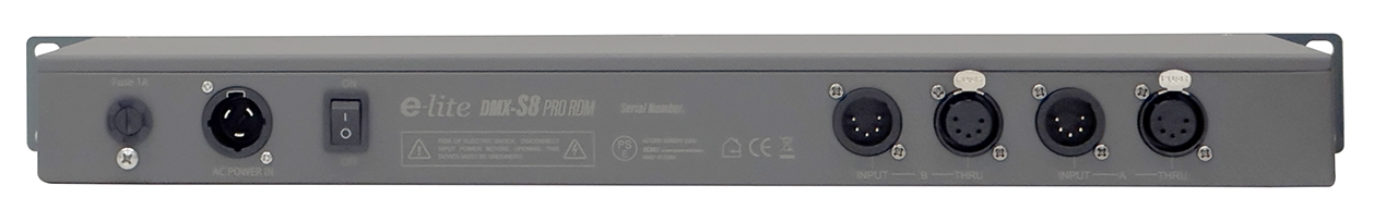 DMX-S8 PRO RDM背面画像 DMX-S8 PRO RDM背面画像