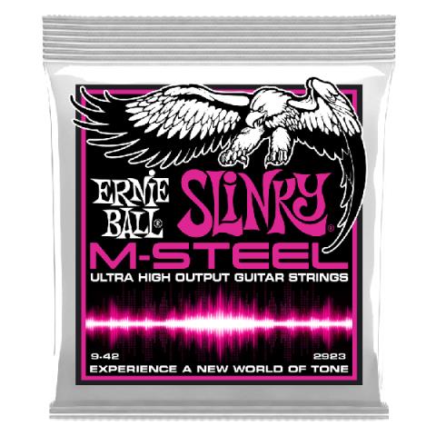 ERNIE BALL-エレキギター用弦2923 M-STEEL SUPER SLINKY 09-42