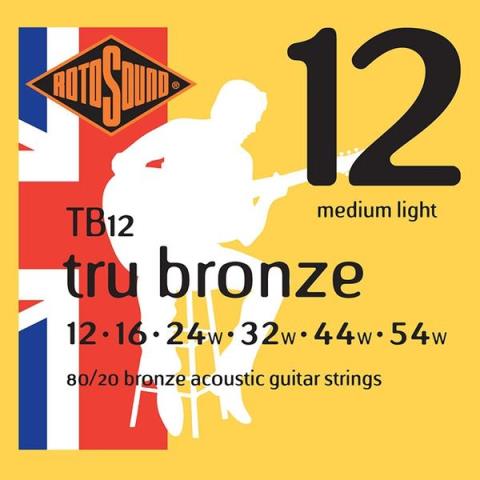 ROTOSOUND-アコースティックギター弦TB12 80/20 Bronze Medium Light 12-54