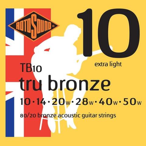 ROTOSOUND-アコースティックギター弦TB10 80/20 Bronze Extra Light 10-50