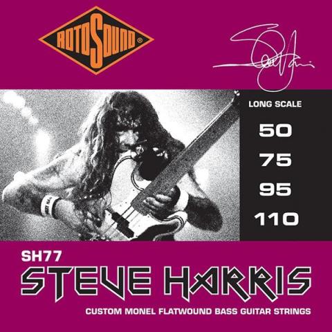 ROTOSOUND-エレキベース弦SH77 Steve Harris Signature Flatwound Custom 50-110