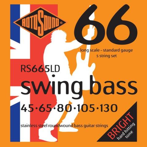 ROTOSOUND-5弦エレキベース弦RS665LD 5弦 Stainless Standard 45-130