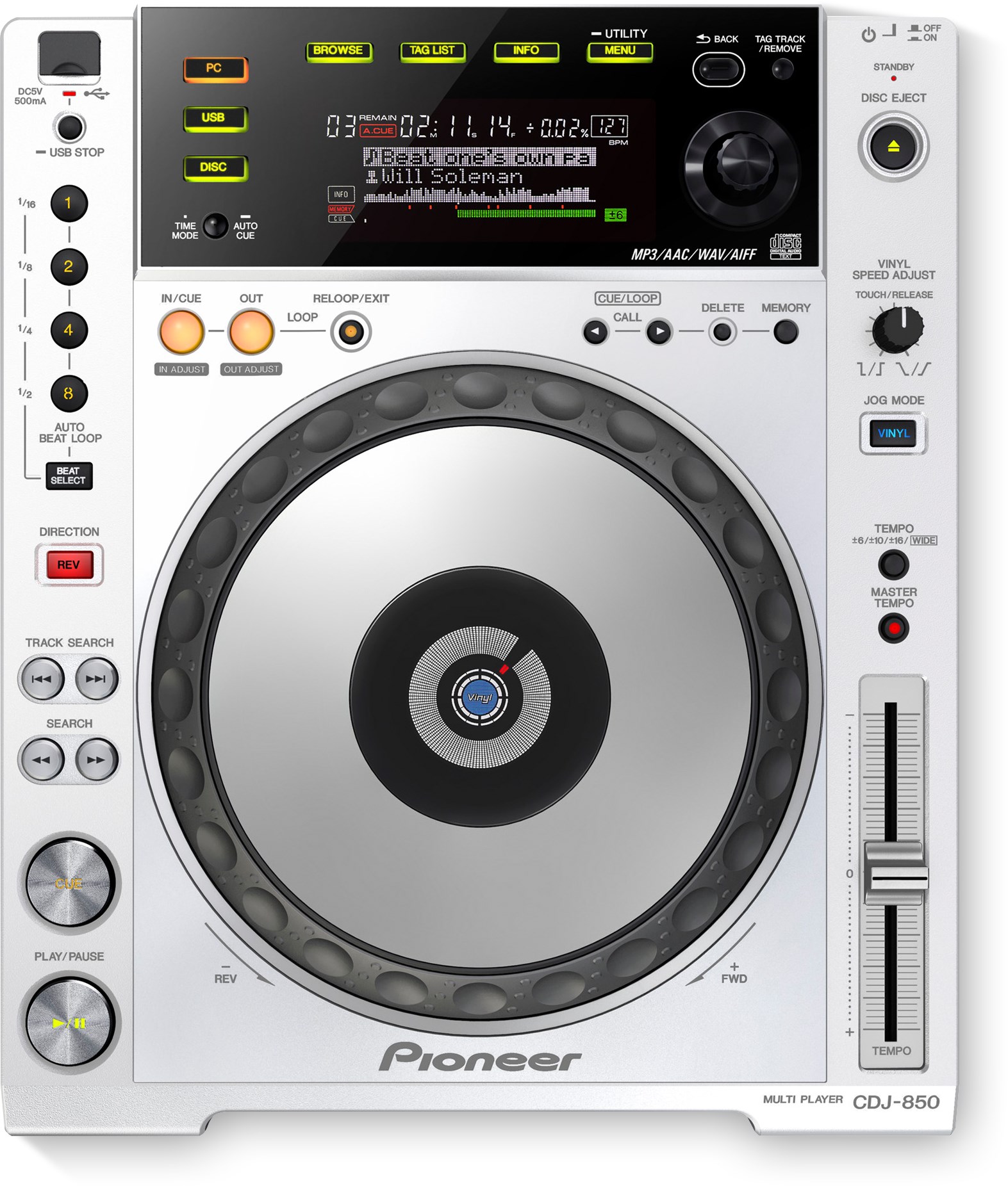 Pioneer プロフェッショナルマルチプレイヤーCDJ-850-W新品生産完了品です。 | MUSIC PLANT WEBSHOP