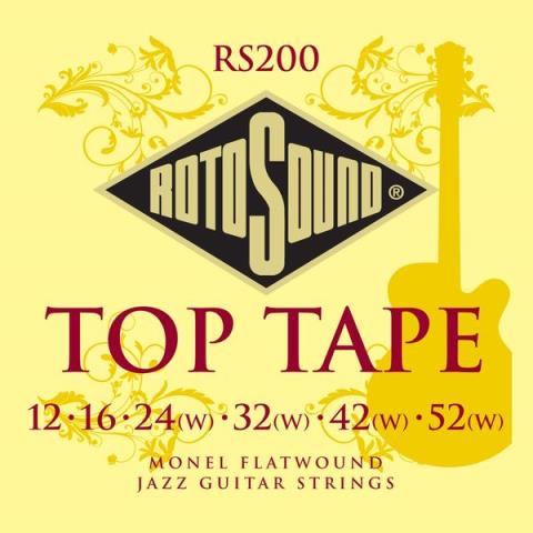 ROTOSOUND-フラットワウンドエレキギター弦RS200 Flatwound 12-52