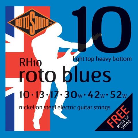 ROTOSOUND-エレキギター弦RH10 Nickel Light Top/Heavy Bottom 10-52