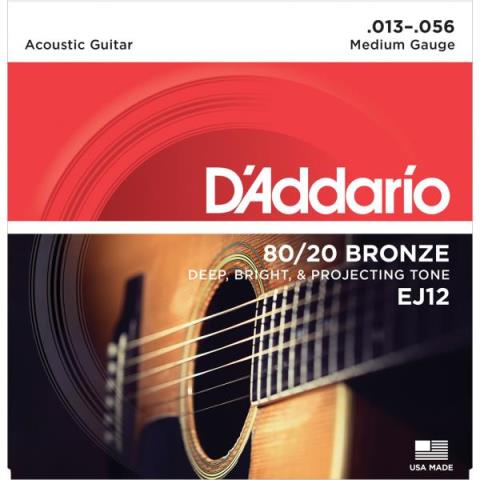 D'Addario-アコースティックギター用弦EJ12 80/20 Bronze Medium 13-56