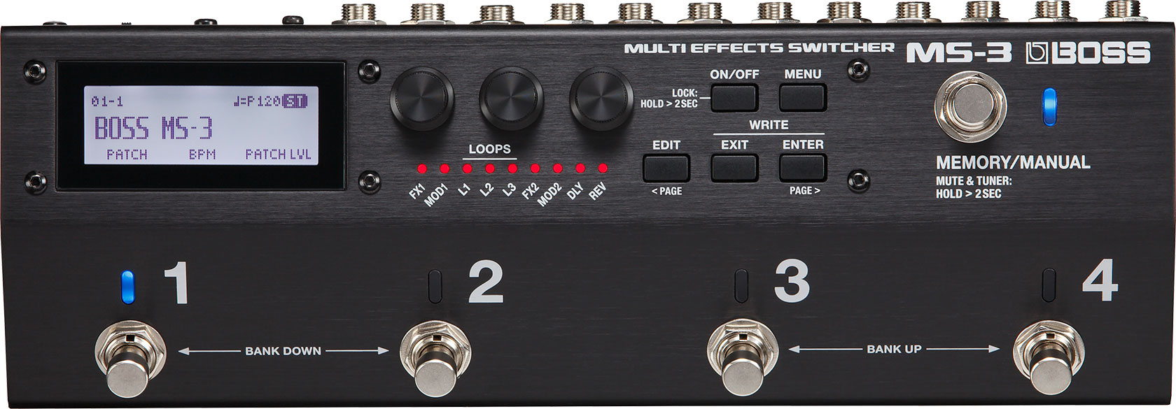 MS-3 Multi Effects Switcherパネル画像 MS-3 Multi Effects Switcherパネル画像