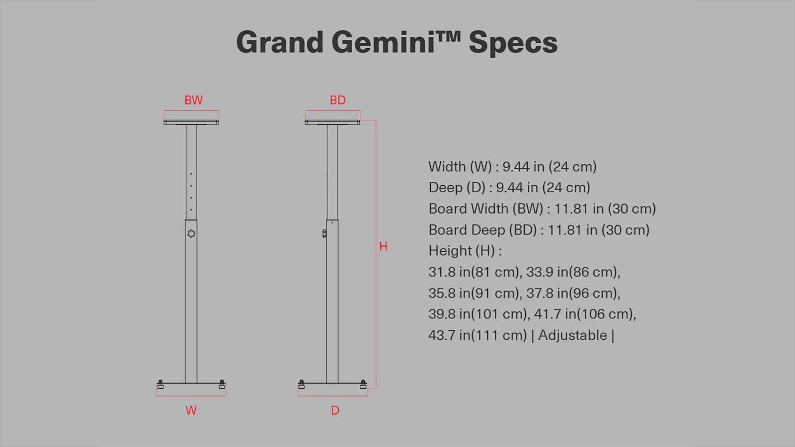 Grand Gemini Speaker Stand追加画像 Grand Gemini Speaker Stand追加画像