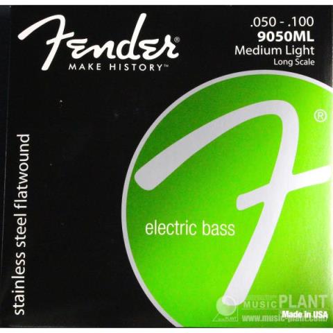 Fender-フラットワウンドエレキベース弦9050ML  MediumLight 50-100 Stainless Steel Flatwound