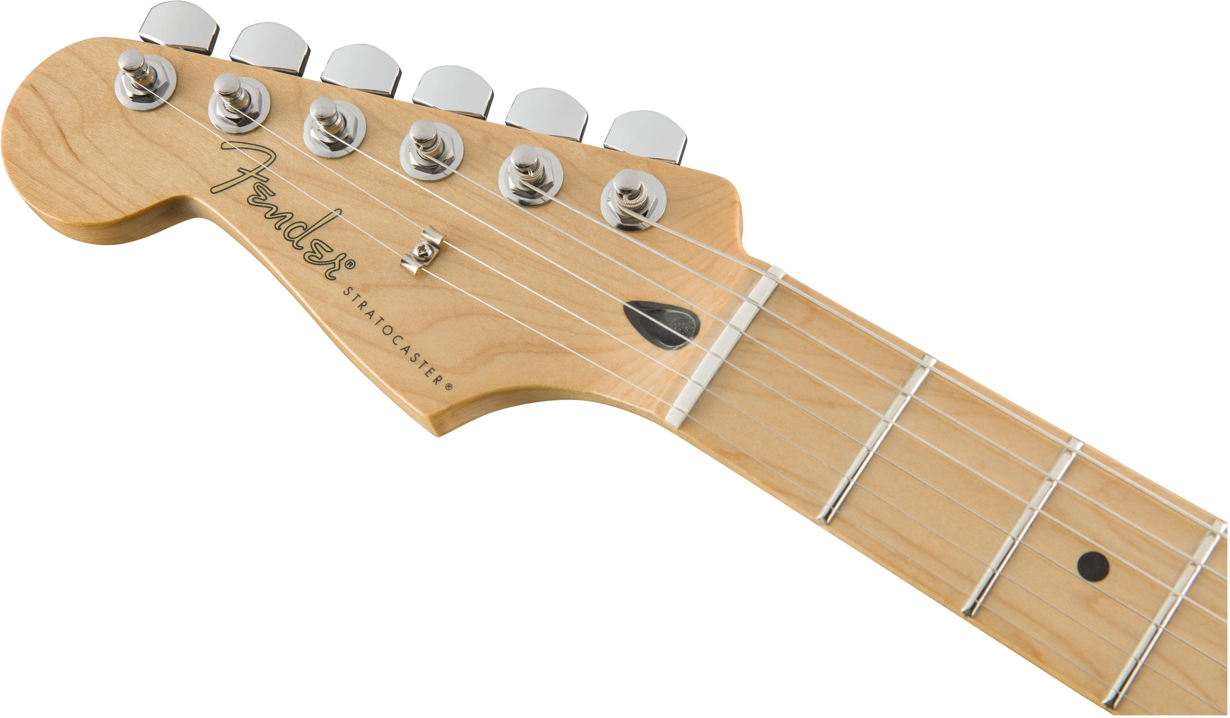 Player Stratocaster Left-Handed Polar White (Maple Fingerboard)ヘッド画像