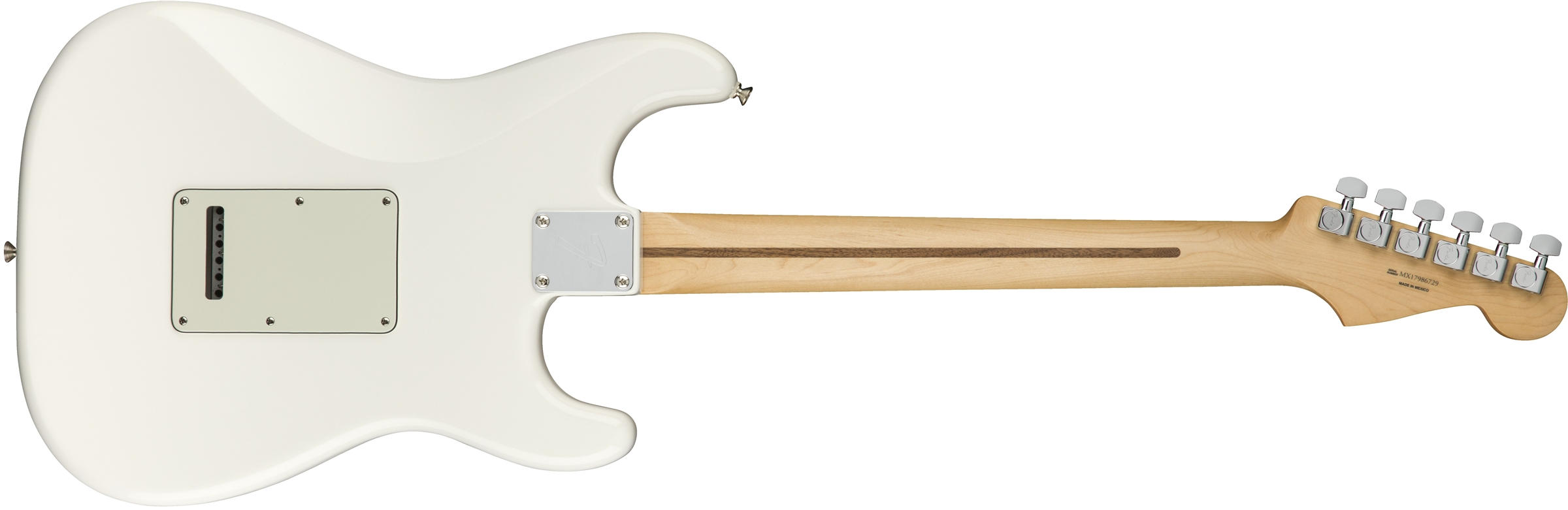 Player Stratocaster Left-Handed Polar White (Maple Fingerboard)背面画像