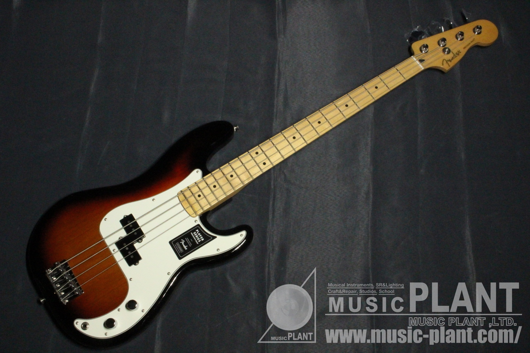 PLANT　Bass　(Maple　Playerシリーズ　MUSIC　WEBSHOP　Sunburst　プレシジョンベースPlayer　3-Color　Precision　Fender　Fingerboard)新品在庫状況をご確認ください