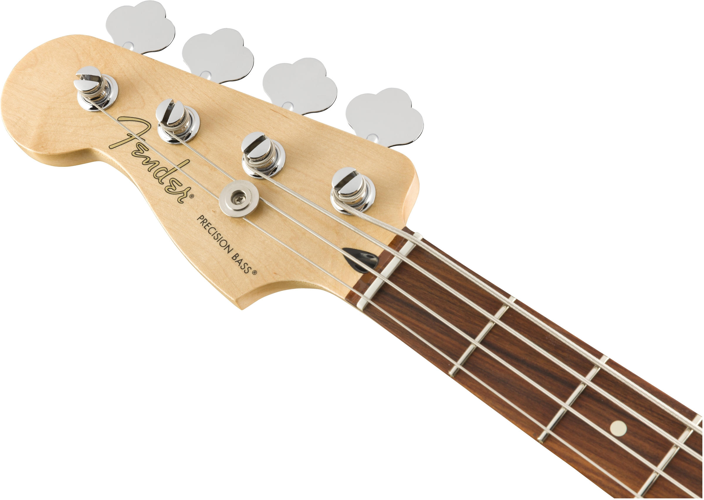 Player Precision Bass Left-Handed Polar White (Pau Ferro Fingerboard)ヘッド画像