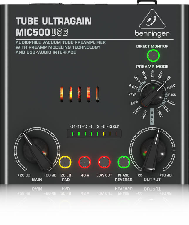 MIC500USB TUBE ULTRAGAINパネル画像 MIC500USB TUBE ULTRAGAINパネル画像