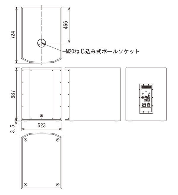 PRX818XLFW Powered追加画像 PRX818XLFW Powered追加画像
