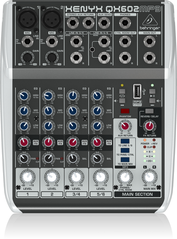 QX602MP3 XENYXパネル画像 QX602MP3 XENYXパネル画像