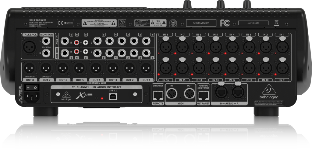 X32 PRODUCER背面画像 X32 PRODUCER背面画像